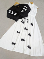 Classic Wine Bow Embellished Maxi 2-Piece