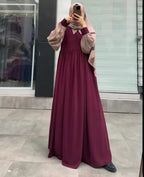 Frill Abaya Style Long Cuff Maxi