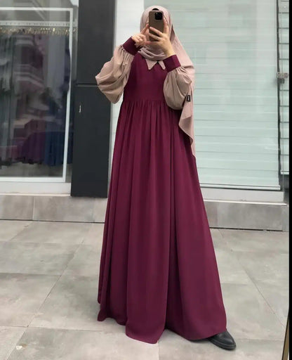 Frill Abaya Style Long Cuff Maxi