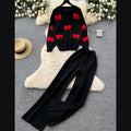 Bow Printed Premium Quality Winter 2-Pcs Co-Ord Set. CWTS-23