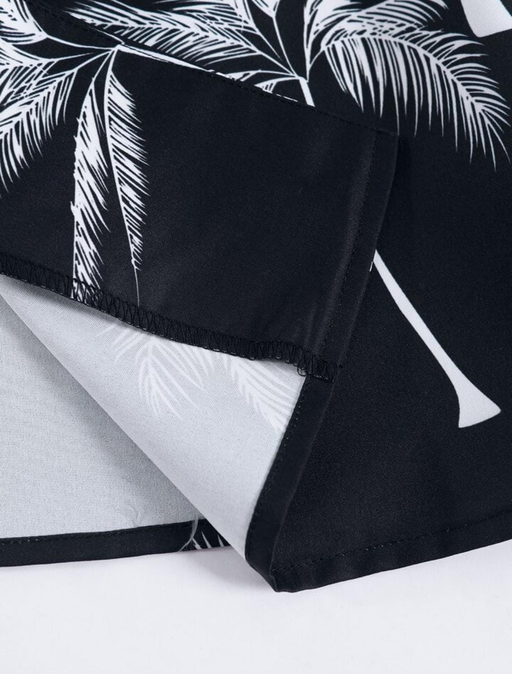 Men’s Coconut Trees Print Shirt Shorts Set Trendy Casual 2 Pcs Outfits